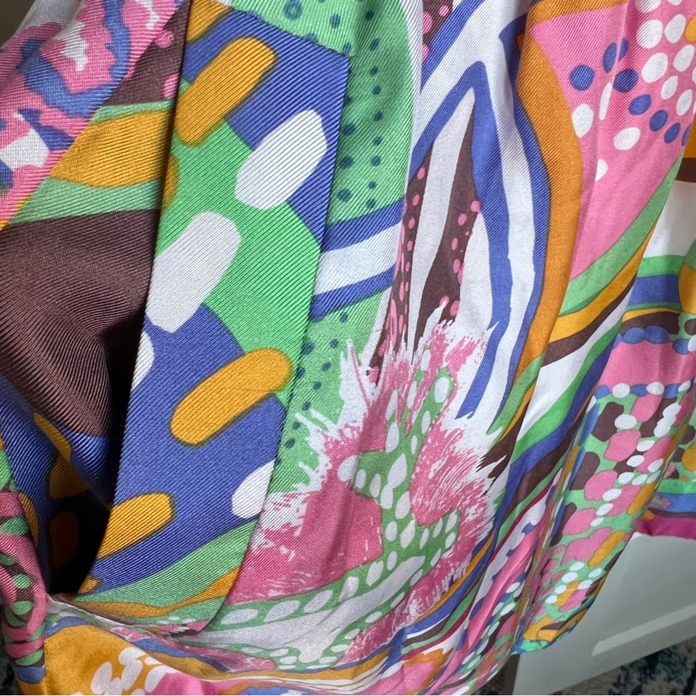 See By Chloé 100% Silk Abstract bohemian Mini Skirt with size 2 - Picture 5 of 5
